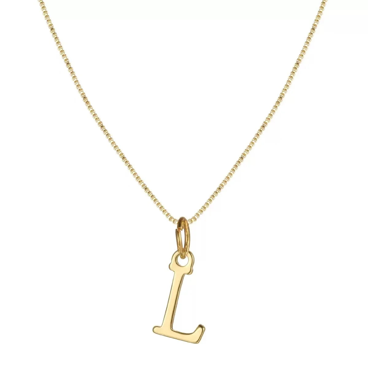 Women's A-Z Initial Letter Necklace — 18K Gold Plated Stainless Steel Jewelry — view 5 of jewelry