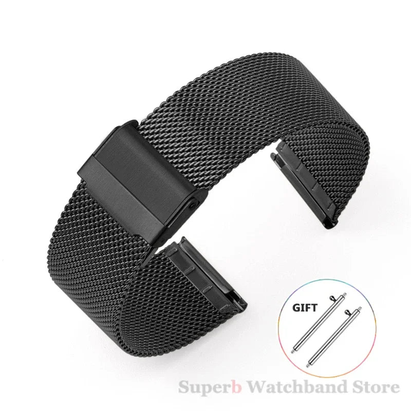 Milanese Universal Quick-Release Bracelet — 12/14/16/18/20/22mm Stainless Steel Watch Strap — view 10 of watch straps