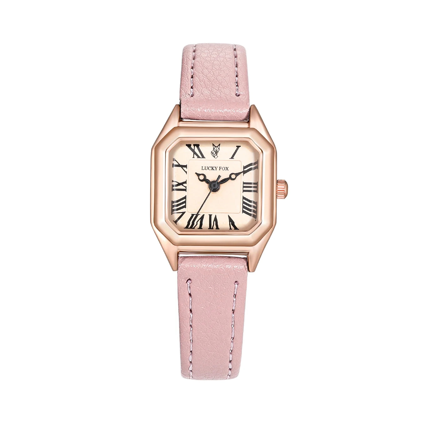 Women's Vintage Square Watch — Fashion Leather Strap Quartz Wristwatch — view 9 of watches
