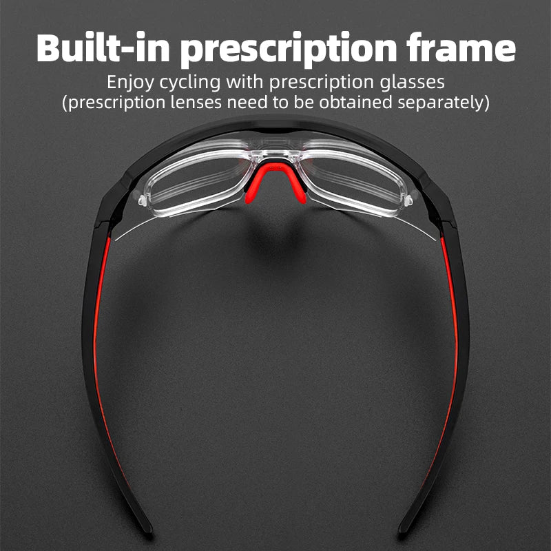 ROCKBROS Cycling Sunglasses Photochromic Polarized UV400 — Smart-Tint Bike MTB Road Goggles — view 4 of sunglasses