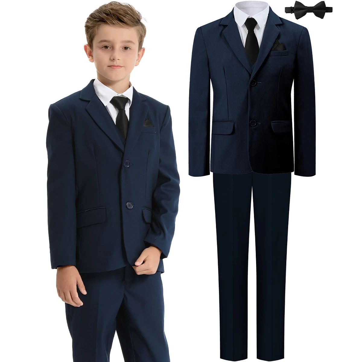 Boys Suit for Kids Wedding Easter Birthday Formal Outfit Set Children Gentleman Blazer Teenager School Performance Piano Tuxedo