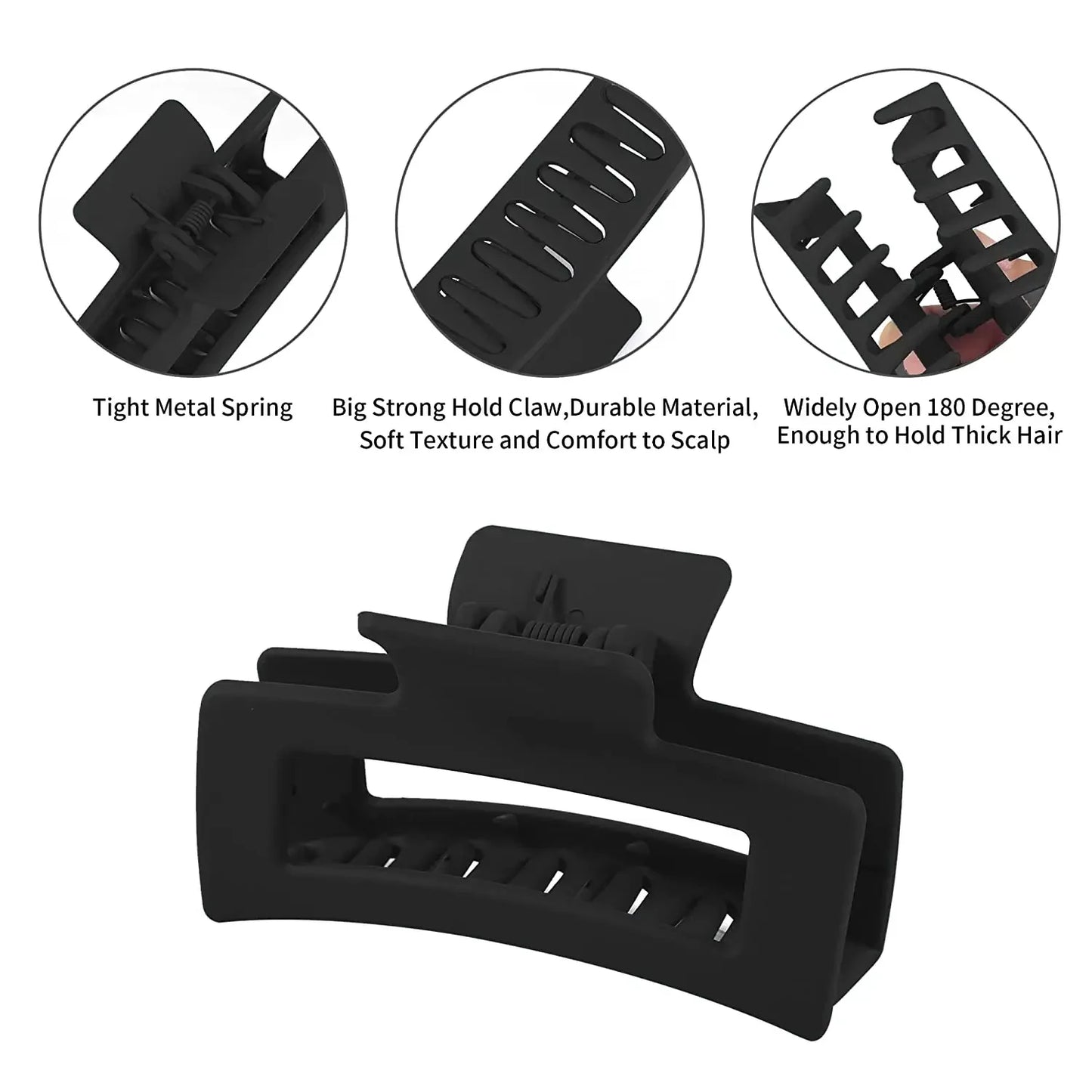4Pcs/Set Women Girls Claw Clips Coffee Black Hair Claw Nonslip Crab Hairpins Barrette Fashion Hair Accessories Gifts — view 4 of product