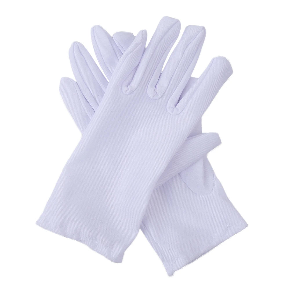 White Kids’ Spandex Elastic Gloves – Boys’ and Girls’ Stage Performance & Etiquette Gloves