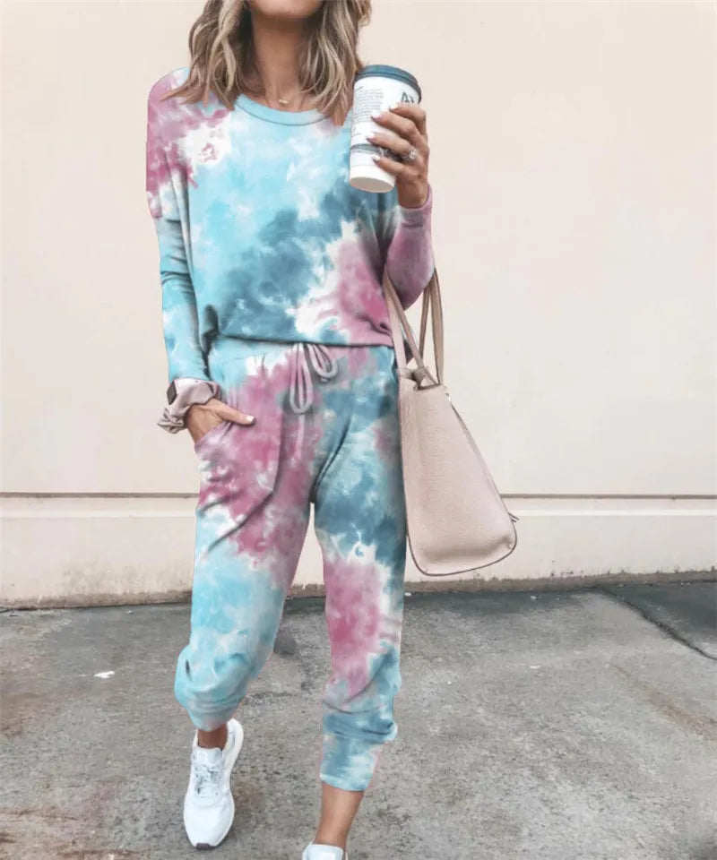 Casual Women&rsquo;s Tracksuit &mdash; Autumn-Winter Hoodie Two-Piece Sportswear Set (S-3XL) — view 9 of tracksuits