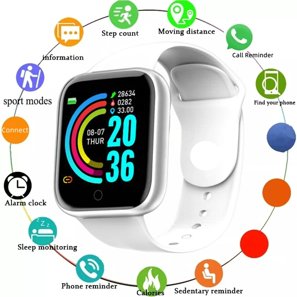 Unisex Smart Watch — Bluetooth Fitness Tracker Wristwatch for Men & Women (Local+) — view 11 of smart watches