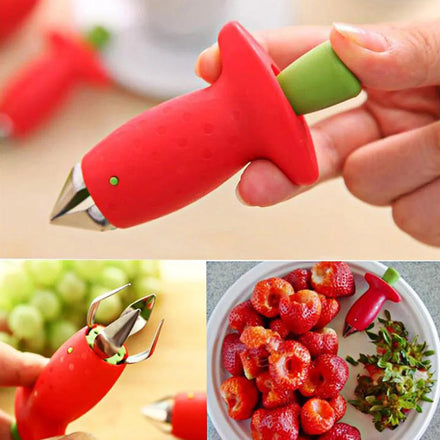 Strawberry & Pineapple Huller — Tomato Stalk Remover & Fruit Leaf Cleaner — view 1 of kitchen gadgets