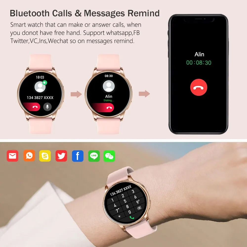 MEVADEN Women's Y22 Smart Watch — Bluetooth Call Custom Dial Fitness Tracker Smartwatch — view 3 of smart watches
