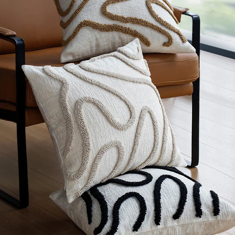 Boho Chenille Throw Pillow Cover &mdash; 45&times;45 cm Soft Geometric Decorative Cushion Case — view 3 of cushion covers & pillow cases