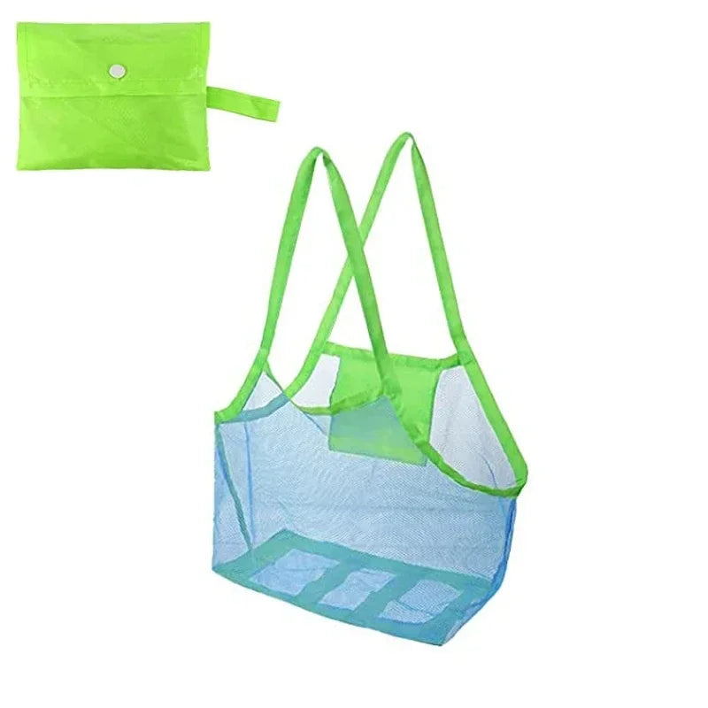 Multicolor Mesh Beach Bag - Sand-Away Kids Beach Toy Tote with Hanging Hole — view 6 of beach bags