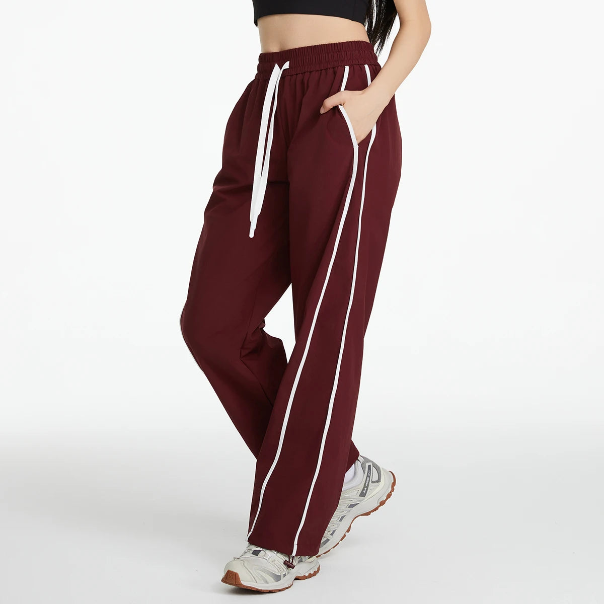 Women's Activewear Quick-Dry Wide-Leg Trousers — Lightweight Windproof Outdoor Sport Pants — view 1 of women's activewear