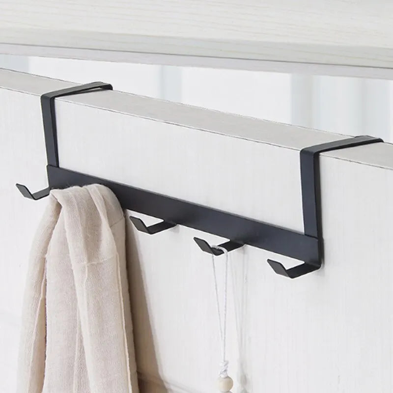 Storage Organizer 5-Hook Over-The-Door — Home Bathroom Coat Hat Towel Hanger Rack — view 3 of storage & organisation