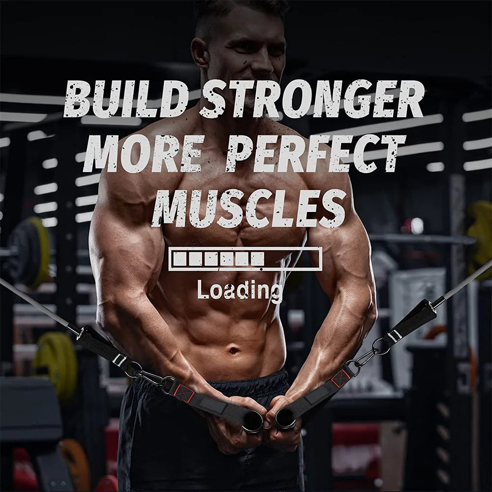 Resistance Bands — Pulley Strap Handle Bar Attachment, Home Gym Cable Station — view 4 of sports & fitness