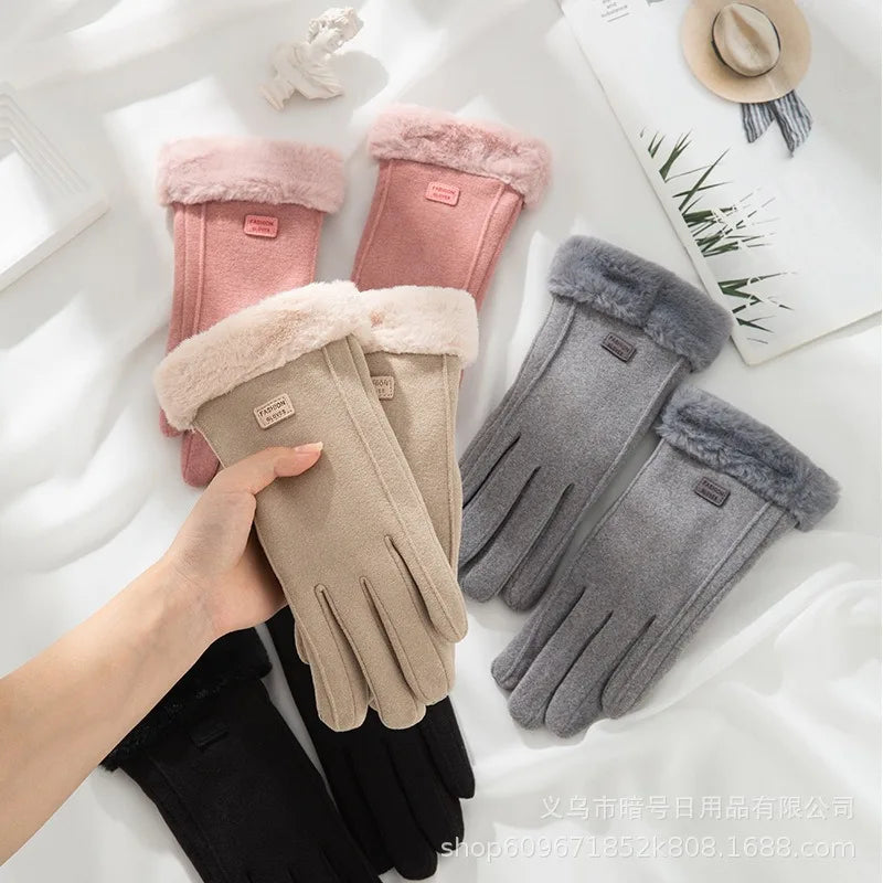 New Gloves Ladies Touch Gloves Mittens Women Winter Gloves Thermal for Girls HST03