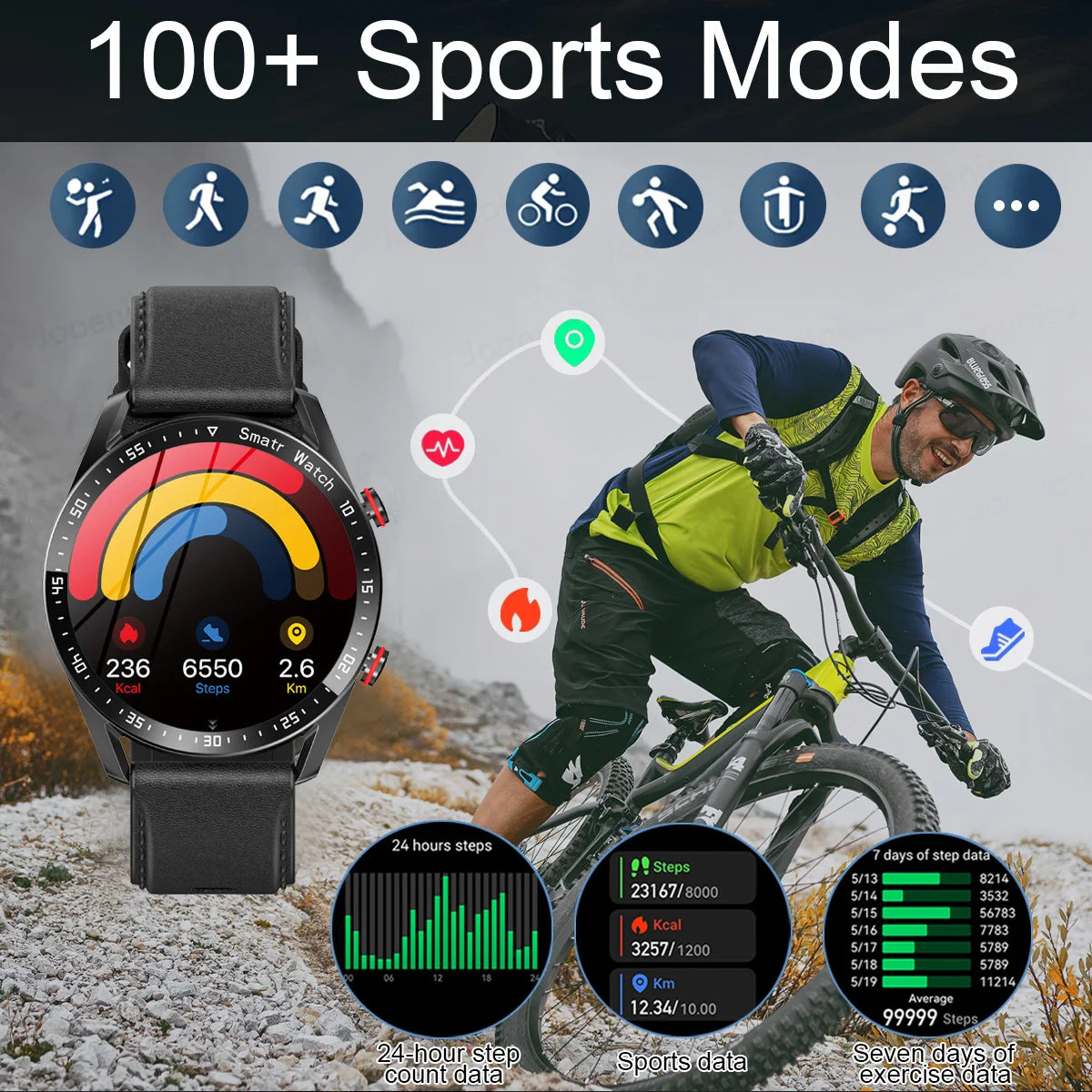 2026 Classic Smart Watch — ECG + PPG Heart Rate Bluetooth Call GPS Smartwatch for Men & Women — view 3 of smart watches