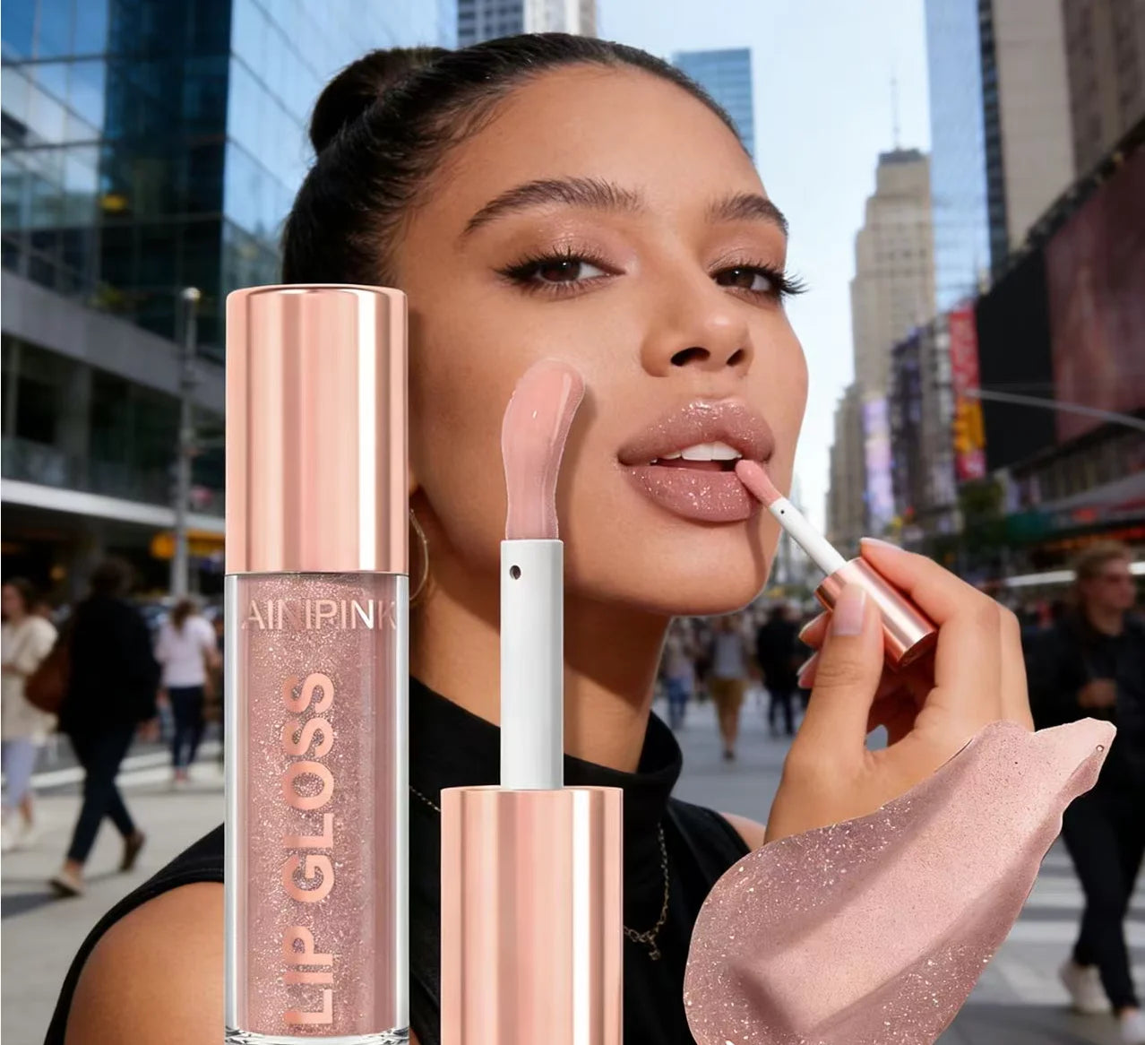 Shimmer Glitter Lip Gloss — Waterproof Moisturizing High-Shine Lip Color — view 4 of makeup