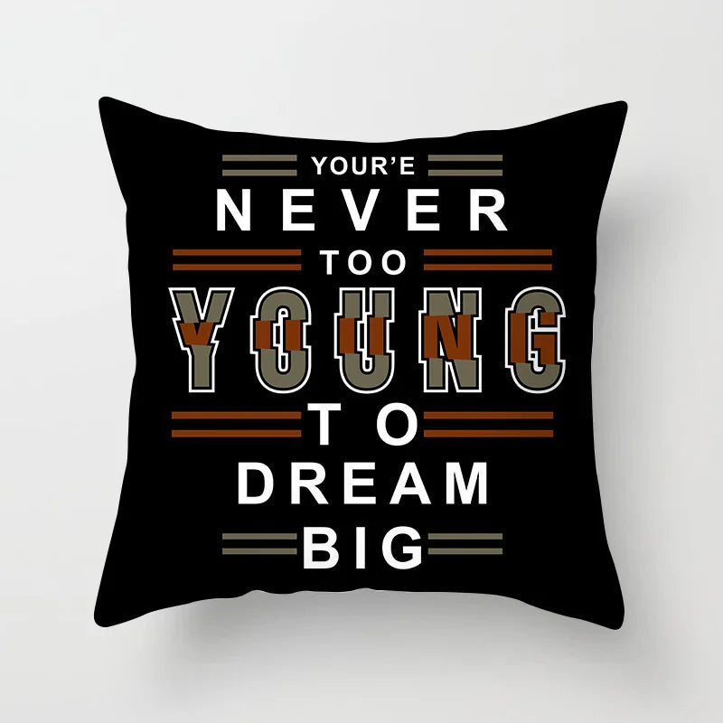 Black &amp; White Geometric Pillowcase &mdash; 45&times;45 cm Modern Sofa &amp; Office Cushion Cover