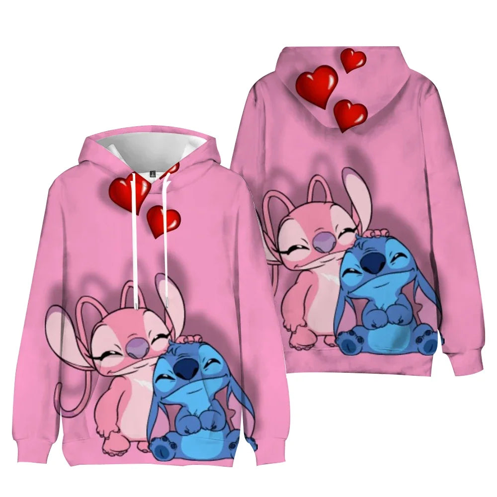 Disney Stitch Hoodie – Cute Kawaii Harajuku Pullover for Women & Couples