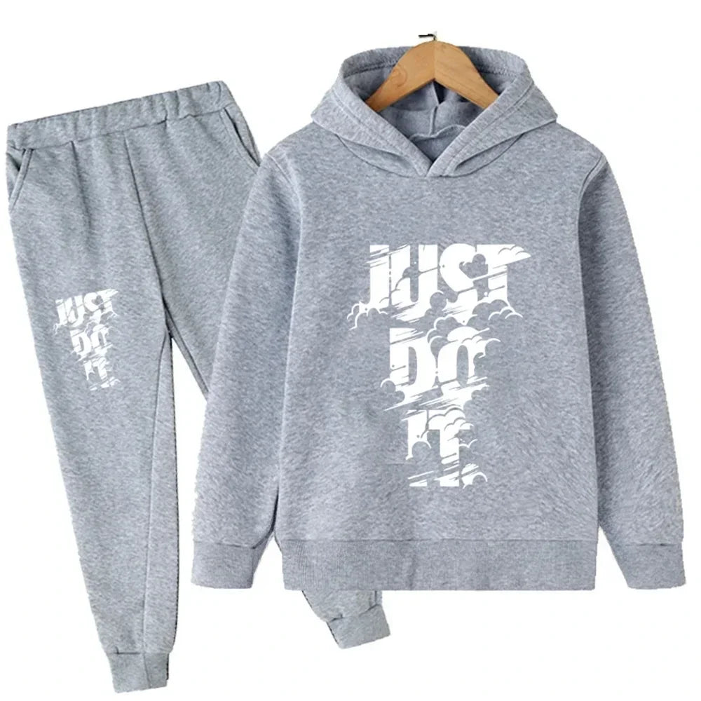 Children's Spring/Autumn Casual Sportswear Boys and Girls Hoodie+Pants 2-piece Set Daily Children's Clothing Set 3-14 Years Old