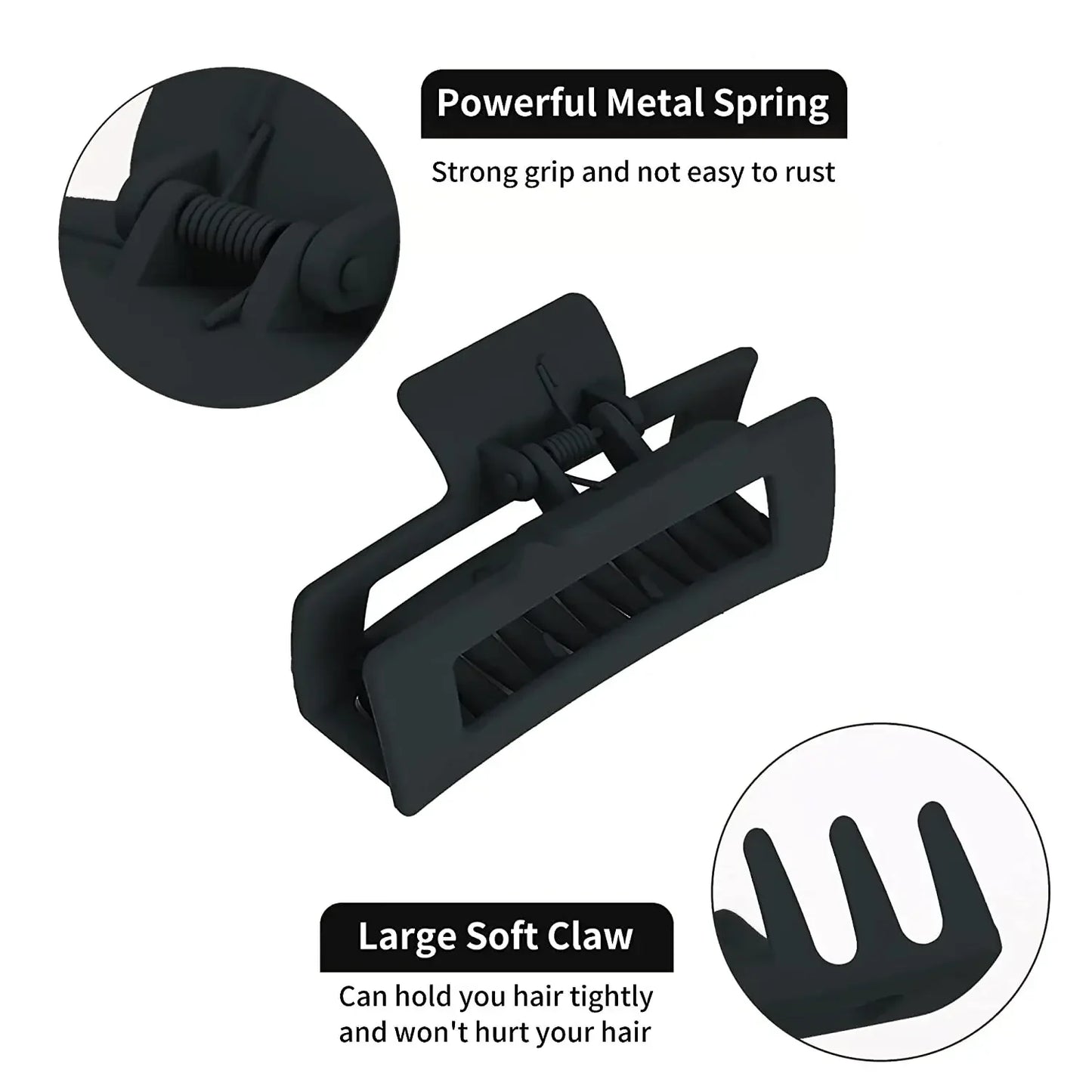 4Pcs/Set Women Girls Claw Clips Coffee Black Hair Claw Nonslip Crab Hairpins Barrette Fashion Hair Accessories Gifts — view 5 of product