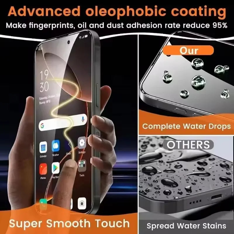 3Pcs Oleophobic Easy-Install Screen Protector for iPhone 17/16/15 Pro Max Matte — view 3 of screen protectors