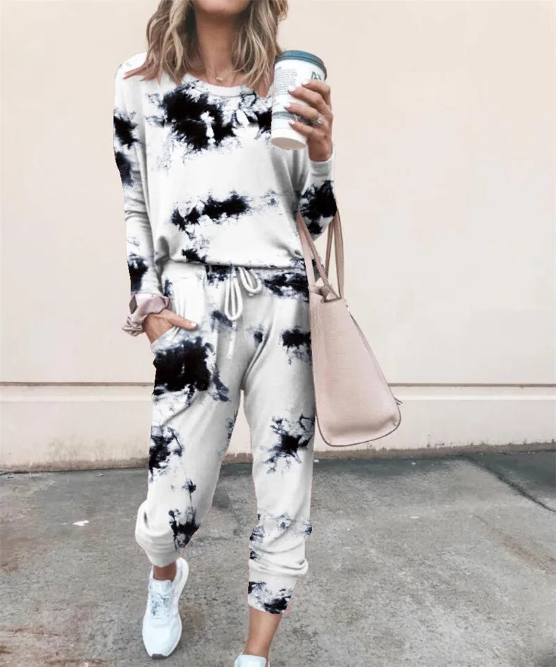 Casual Women&rsquo;s Tracksuit &mdash; Autumn-Winter Hoodie Two-Piece Sportswear Set (S-3XL) — view 7 of tracksuits