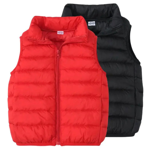 Boys' Down Vest Winter Light Jacket Casual Stand Collar Waistcoat Children Fashion Korea Coat Autumn Clothes For Girls Vests