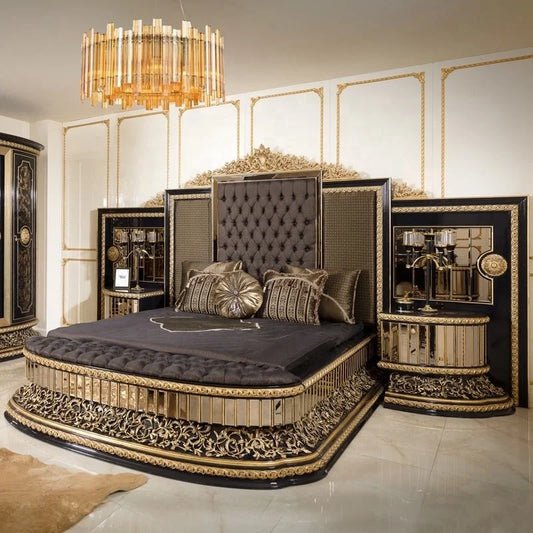 Luxury Modern King Size Bedroom Set – Classic French Elegance