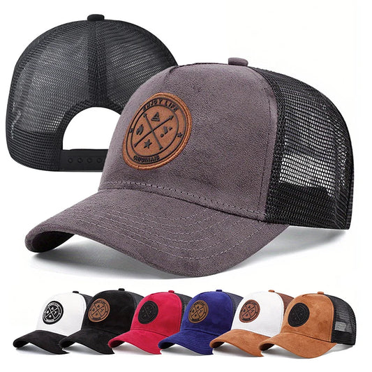 Summer Mesh Baseball Cap ENJOY LIFE — Breathable Snapback Trucker Hip-Hop Patch Hat Unisex — view 1 of hats & caps
