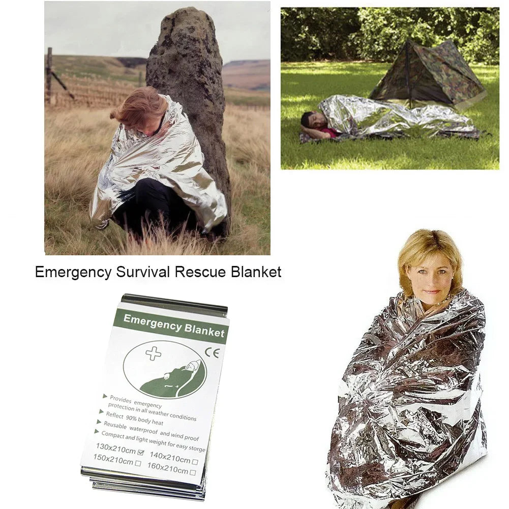 Emergency Mylar Survival Blanket Bulk Pack — Lifesaving Thermal Foil — view 4 of outdoor sports