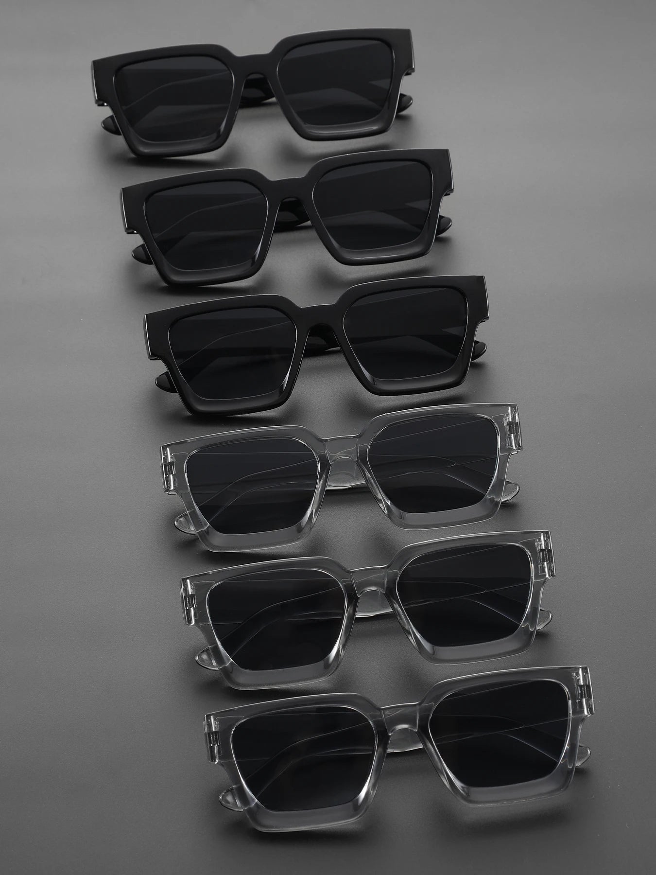 Square Sunglasses Bundle 1/2-Pack — Classic Fashion Plastic Frame Daily Shades Set Eyewear — view 9 of sunglasses