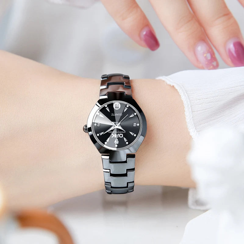 OPK 8105 Women's Luxury Watch — Waterproof Zircon Luminous Wristwatch — view 2 of watches