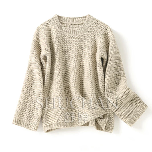 thick pure cashmere sweater women 2023 new winter warm 500g long sleeve top design fashion winter clothes women  Luxury