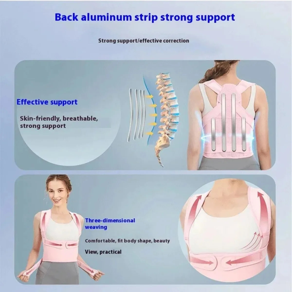 Adjustable Hunchback Posture Corrector Vest — Discreet Daily Trainer — view 3 of braces & support