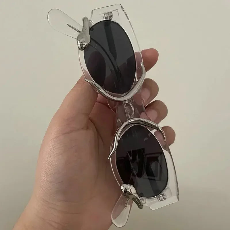 Y2K Snake Sunglasses — Statement Snake-Arm Oval Retro Luxury Designer UV400 Vintage Shades — view 6 of sunglasses