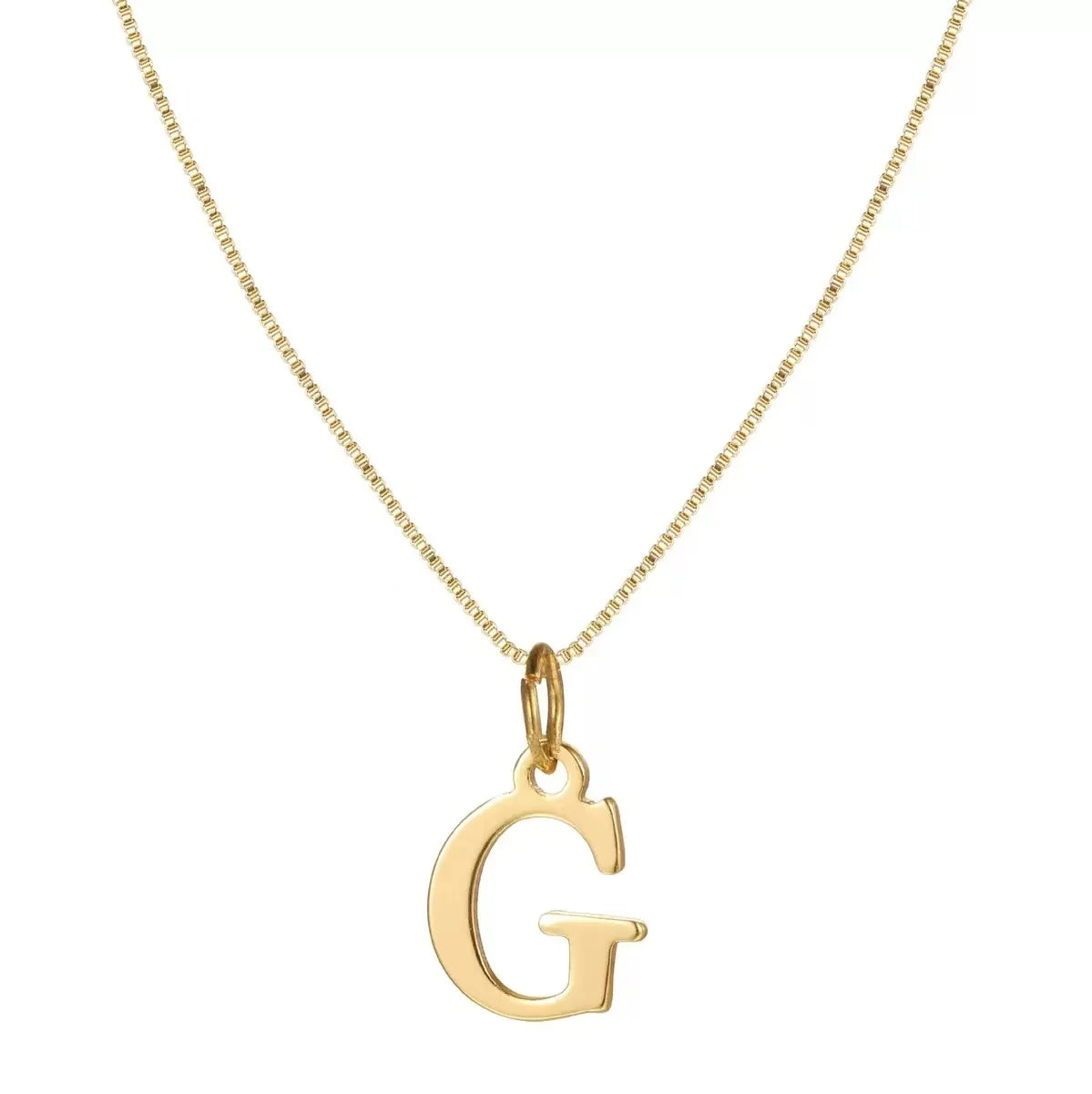 Women's A-Z Initial Letter Necklace — 18K Gold Plated Stainless Steel Jewelry — view 7 of jewelry