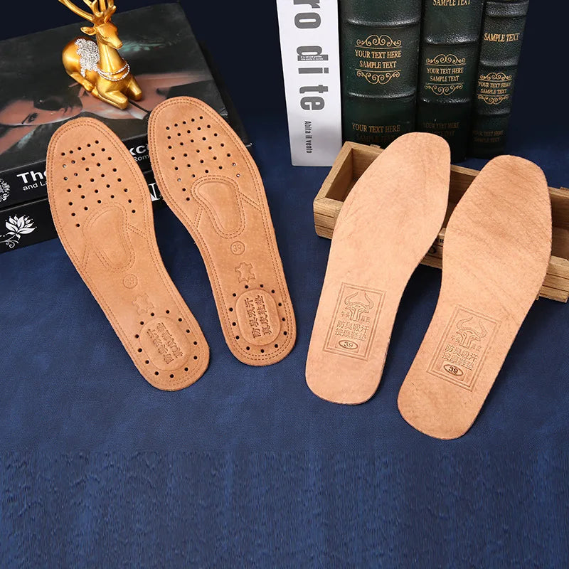 Genuine Leather Insoles — Cowhide Deodorant Sweat-Absorbing Inserts — view 6 of shoe accessories