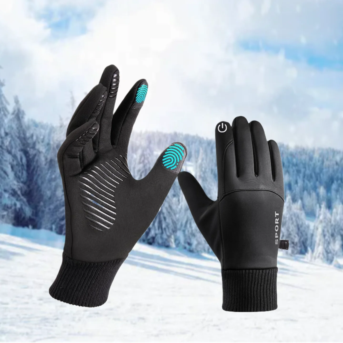 Winter Gloves Thermal Water-Resistant Touchscreen — Windproof Driving Running Ski Riding Gloves — view 1 of gloves