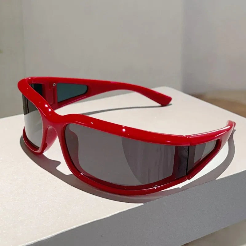 Y2K Wrap Sunglasses 2025 — Sports Round Cycling Shades Anti-UV Windproof Trendy Gen-Z Eyewear — view 3 of sunglasses