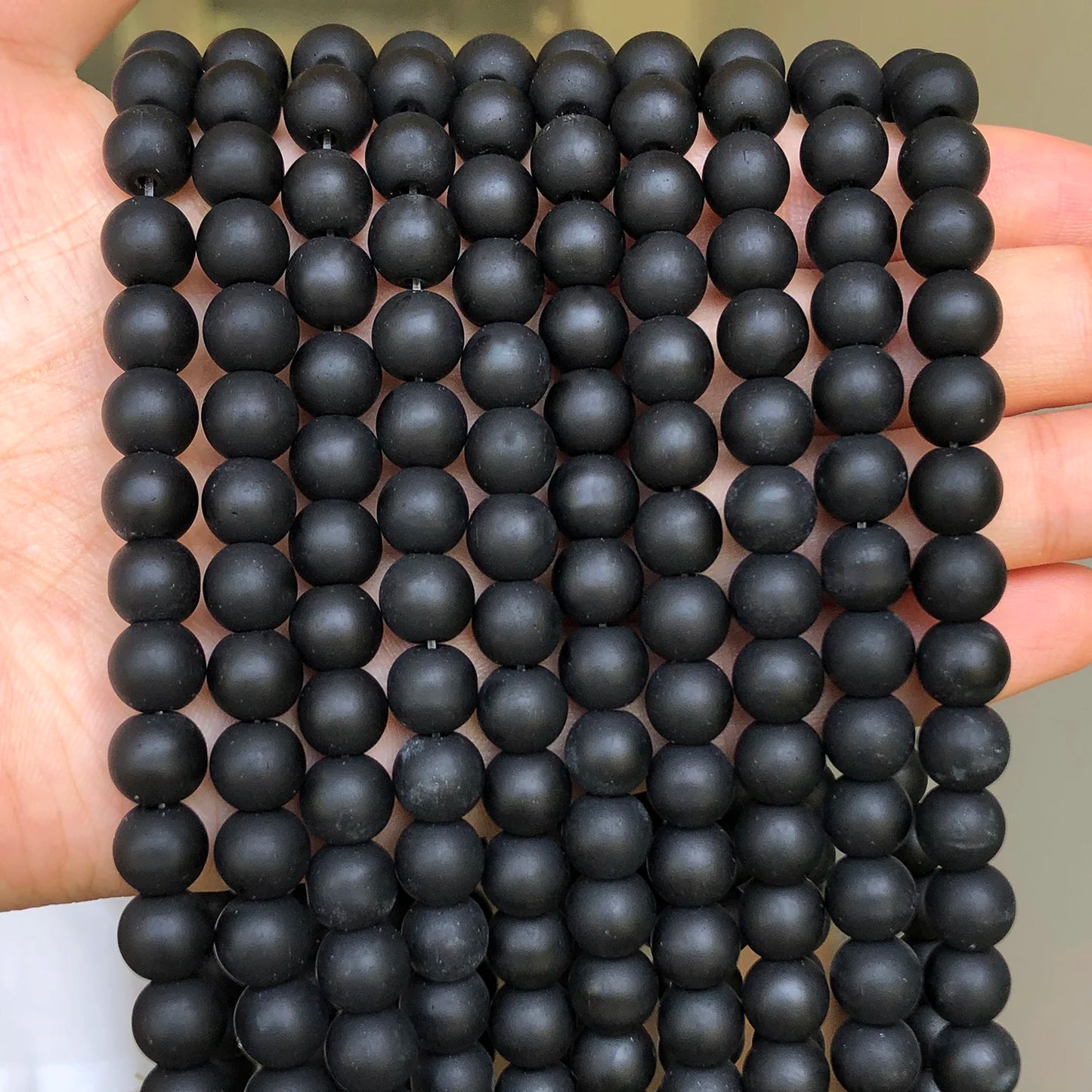 Pearl & Yooperlite Fire Sodalite Beads 15" — 8mm Glow Stone Strand for DIY Jewelry