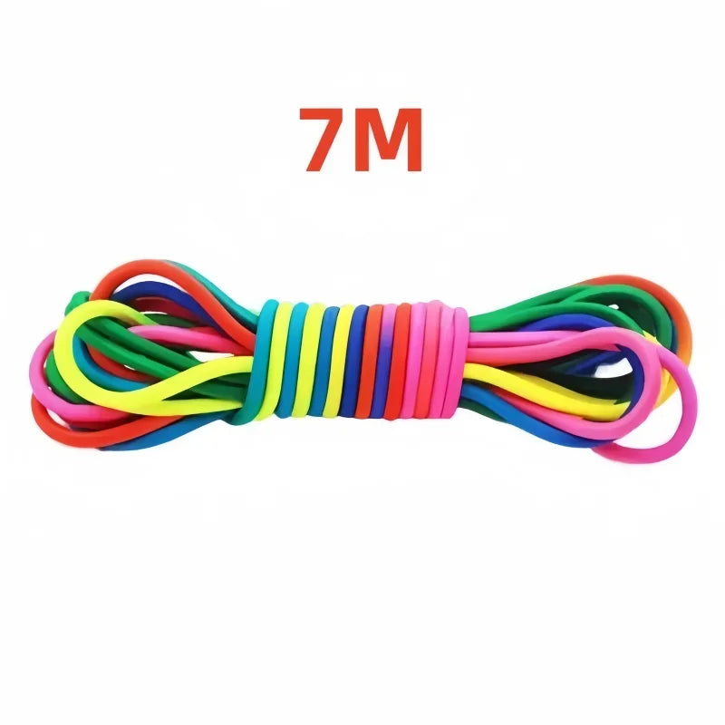 Jump Rope — 5-7M Mid-Length Elastic Endurance Rope, Family & Group Skipping — view 8 of sports & fitness