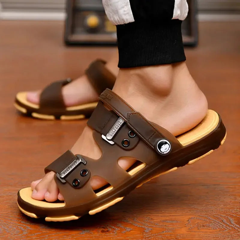 Sandals & Slides — Men's Outdoor Beach Slippers, Anti-Slip Peep-Toe Slip-On — view 17 of sandals & slides