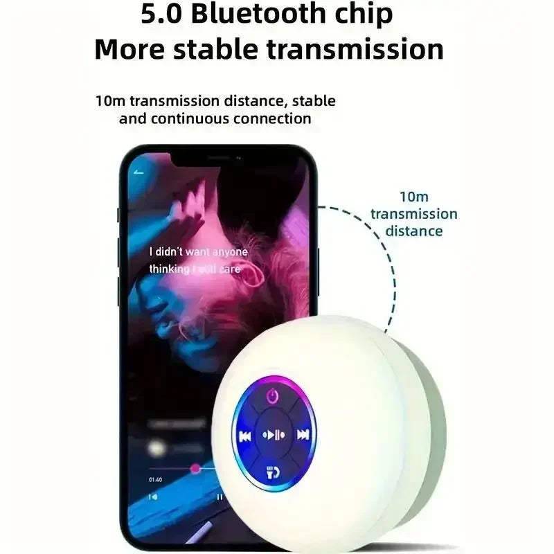 Portable Bluetooth Speaker — IPX4 Waterproof Wireless Speaker with LED Light — view 6 of audio