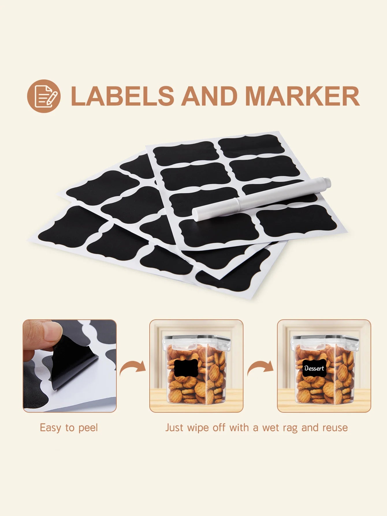48-Piece Sealed Pasta & Food Storage Box Set with Lids & Labels — product photo 5