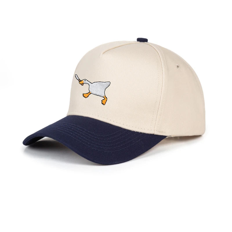 Embroidered Goose Baseball Cap — Quirky City-Style Streetwear Duckbill Casual Fashion Hat — view 6 of hats & caps