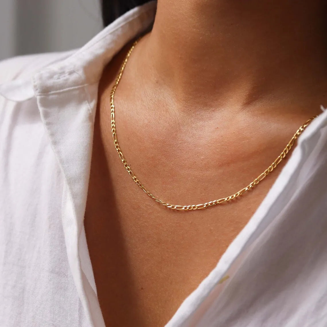 Unisex 5pc 18K Gold Cuba Cross Chain Necklace Set — PVD Plated Steel Jewelry — view 3 of jewelry