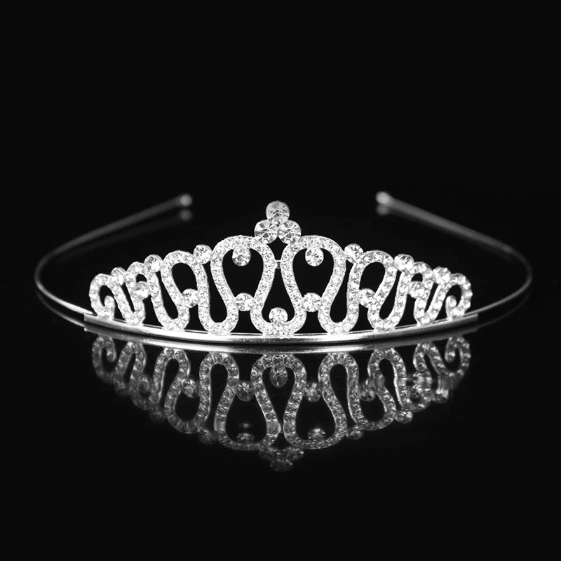 Princess Tiara Crystal Crown Headband - Kids Hair Accessory
