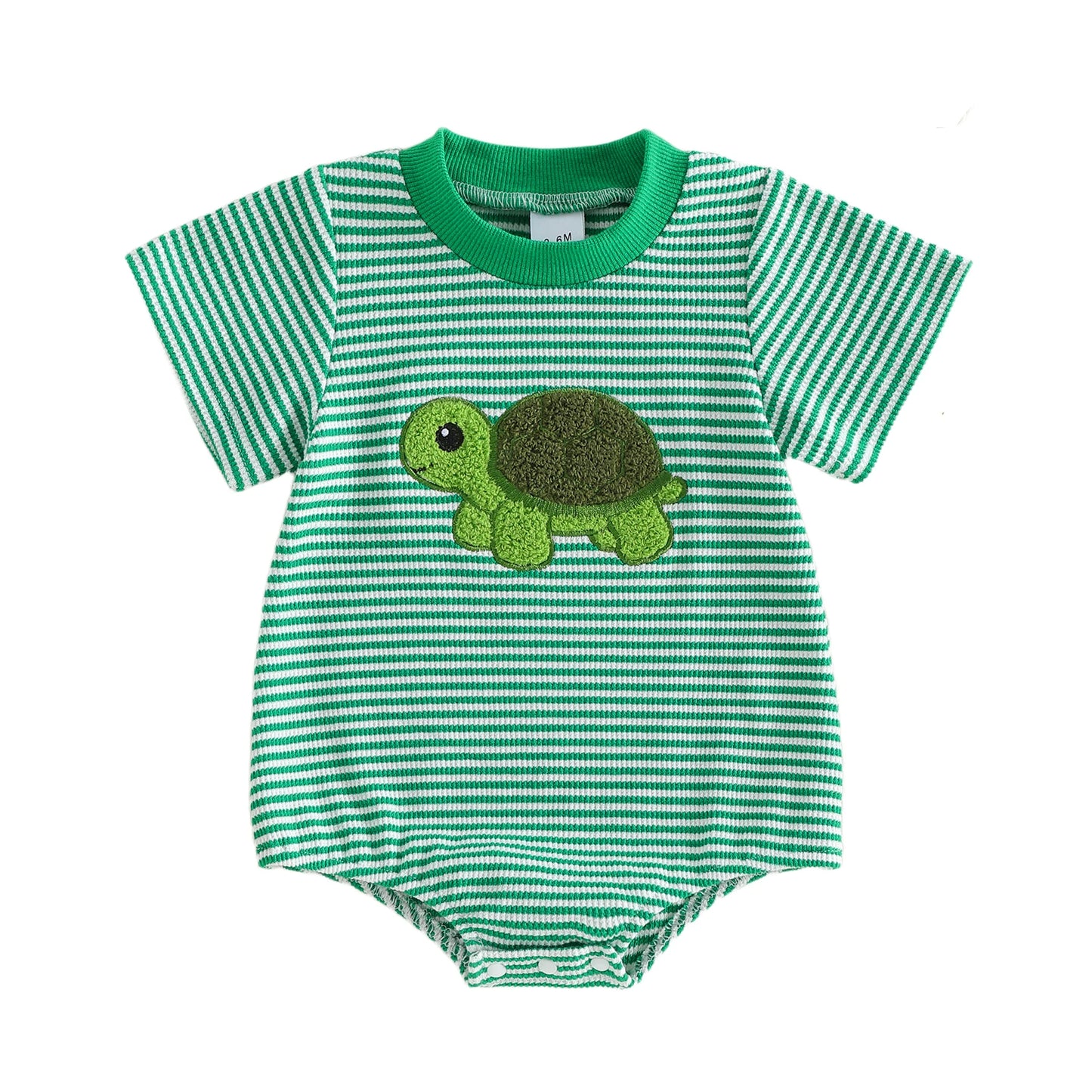 Infant Polka Dot Elephant Romper - Sleeveless Applique Jumpsuit — view 6 of baby rompers