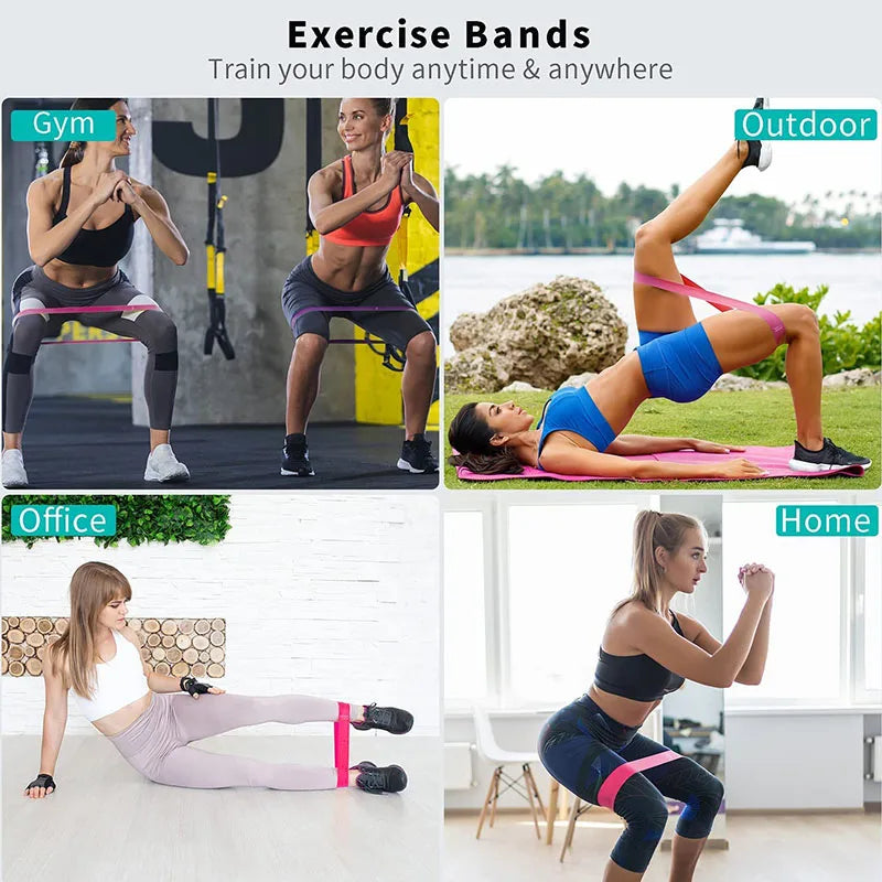 Resistance Bands — 5-Level Loop Band Starter Kit, Beginner Workout Set — view 4 of sports & fitness