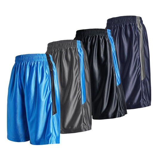 Men’s Striped Basketball Shorts — 4-Pack Casual Summer Fitness Running Shorts — view 1 of shorts