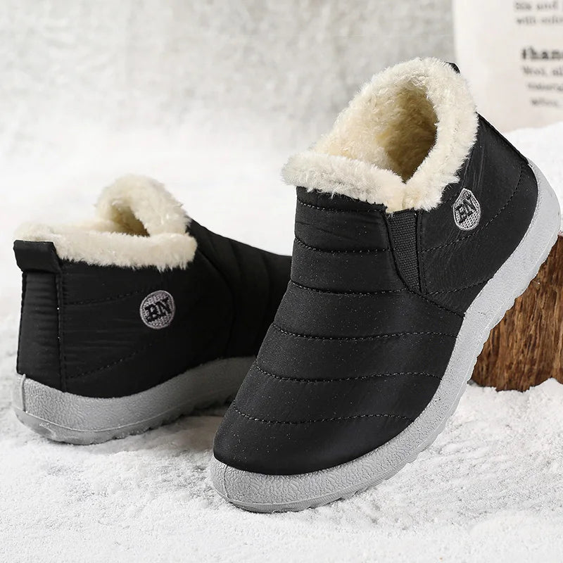 Mens Fur Ankle Boots — Warm Winter Snow Boots for Men — view 4 of boots